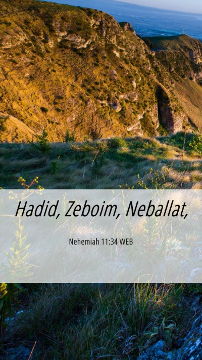 Picture 06 - Nehemiah 11:34 WEB Mobile Phone Wallpaper - Hadid, Zeboim, - Mobile Bible Verse Wallpaper