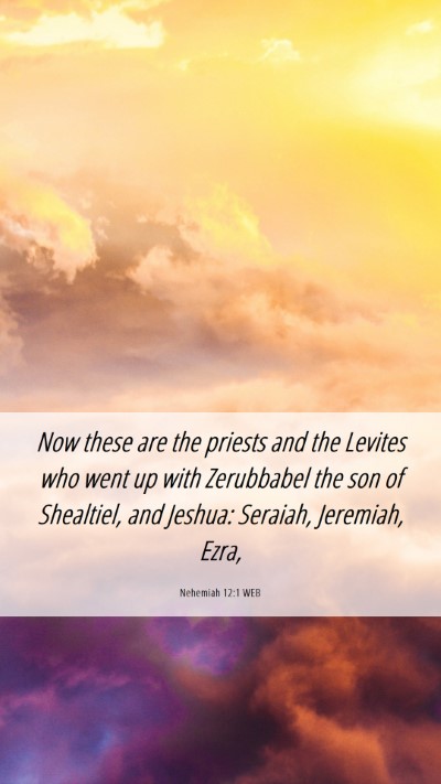 Picture 06 - Nehemiah 12:1 WEB Mobile Phone Wallpaper - Now these are the priests and the Levites who - Mobile Bible Verse Wallpaper