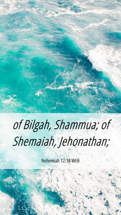 Picture 06 - Nehemiah 12:18 WEB Mobile Phone Wallpaper - of Bilgah, Shammua; of Shemaiah, - Mobile Bible Verse Wallpaper