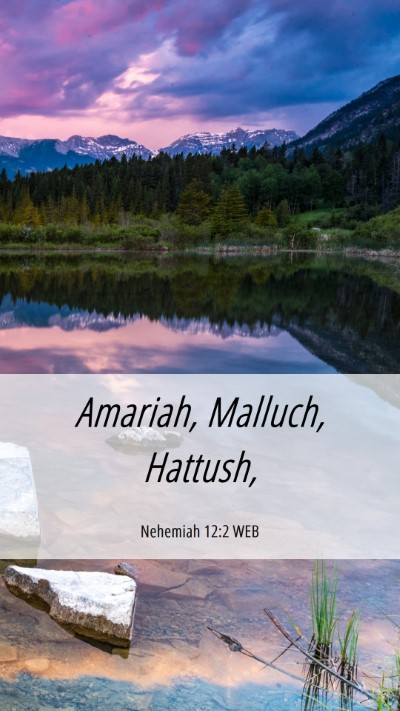 Picture 06 - Nehemiah 12:2 WEB Mobile Phone Wallpaper - Amariah, Malluch, - Mobile Bible Verse Wallpaper