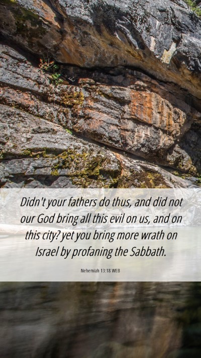 Picture 06 - Nehemiah 13:18 WEB Mobile Phone Wallpaper - Didn't your fathers do thus, and did not our God - Mobile Bible Verse Wallpaper