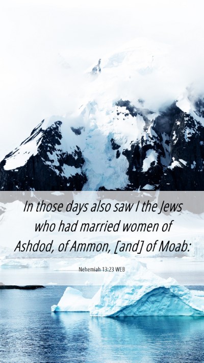 Picture 06 - Nehemiah 13:23 WEB Mobile Phone Wallpaper - In those days also saw I the Jews who had married - Mobile Bible Verse Wallpaper