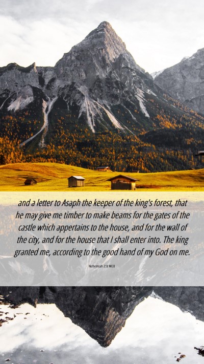 Picture 06 - Nehemiah 2:8 WEB Mobile Phone Wallpaper - and a letter to Asaph the keeper of the king's - Mobile Bible Verse Wallpaper