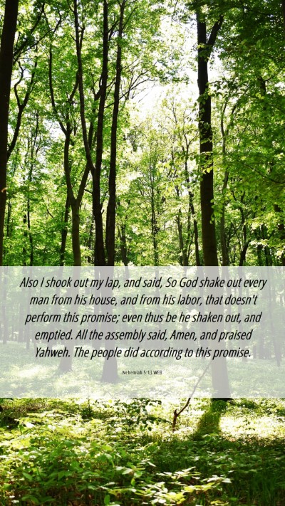 Picture 06 - Nehemiah 5:13 WEB Mobile Phone Wallpaper - Also I shook out my lap, and said, So God shake - Mobile Bible Verse Wallpaper