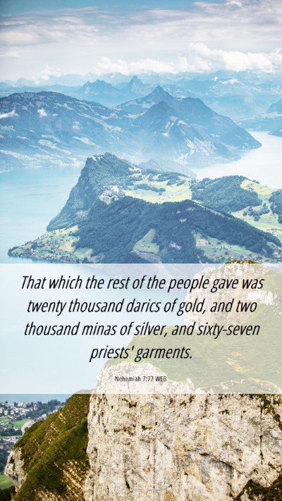 Picture 06 - Nehemiah 7:72 WEB Mobile Phone Wallpaper - That which the rest of the people gave was twenty - Mobile Bible Verse Wallpaper