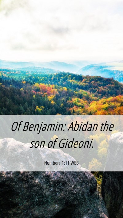 Picture 06 - Numbers 1:11 WEB Mobile Phone Wallpaper - Of Benjamin: Abidan the son of - Mobile Bible Verse Wallpaper