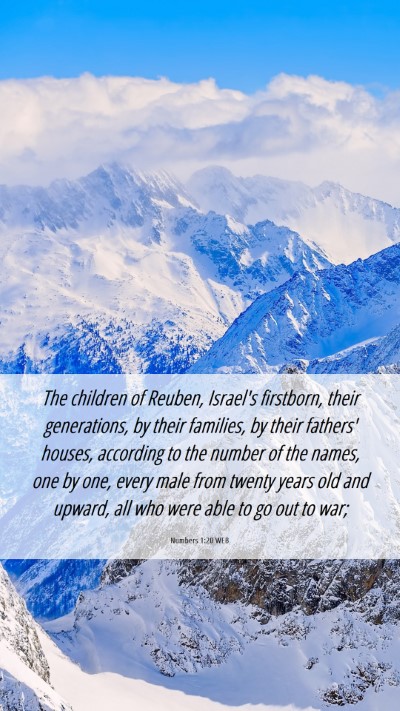 Picture 06 - Numbers 1:20 WEB Mobile Phone Wallpaper - The children of Reuben, Israel's firstborn, their - Mobile Bible Verse Wallpaper
