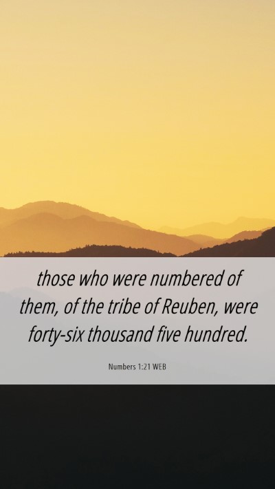 Picture 06 - Numbers 1:21 WEB Mobile Phone Wallpaper - those who were numbered of them, of the tribe of - Mobile Bible Verse Wallpaper