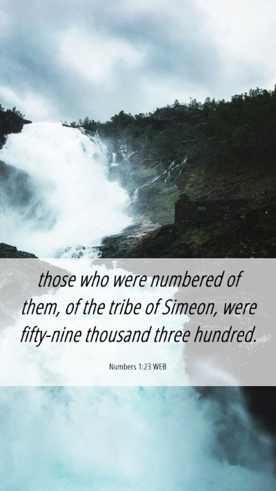 Picture 06 - Numbers 1:23 WEB Mobile Phone Wallpaper - those who were numbered of them, of the tribe of - Mobile Bible Verse Wallpaper