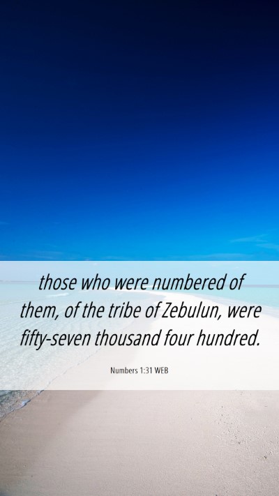 Picture 06 - Numbers 1:31 WEB Mobile Phone Wallpaper - those who were numbered of them, of the tribe of - Mobile Bible Verse Wallpaper