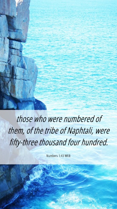 Picture 06 - Numbers 1:43 WEB Mobile Phone Wallpaper - those who were numbered of them, of the tribe of - Mobile Bible Verse Wallpaper