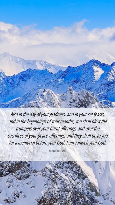 Picture 06 - Numbers 10:10 WEB Mobile Phone Wallpaper - Also in the day of your gladness, and in your set - Mobile Bible Verse Wallpaper