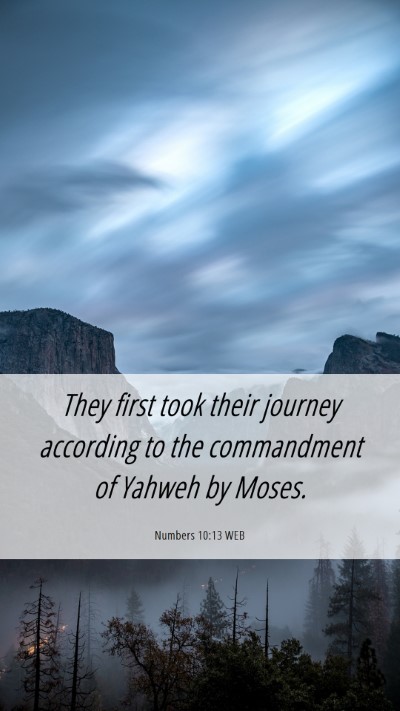 Picture 06 - Numbers 10:13 WEB Mobile Phone Wallpaper - They first took their journey according to the - Mobile Bible Verse Wallpaper