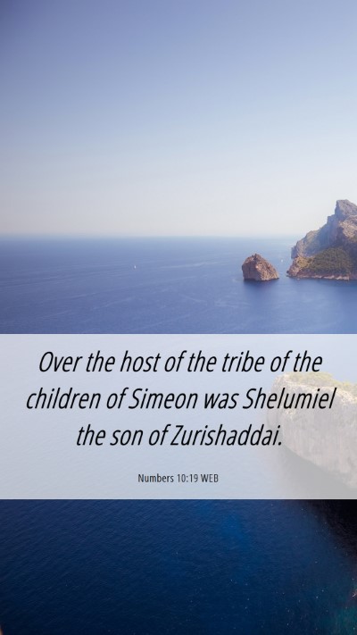 Picture 06 - Numbers 10:19 WEB Mobile Phone Wallpaper - Over the host of the tribe of the children of - Mobile Bible Verse Wallpaper