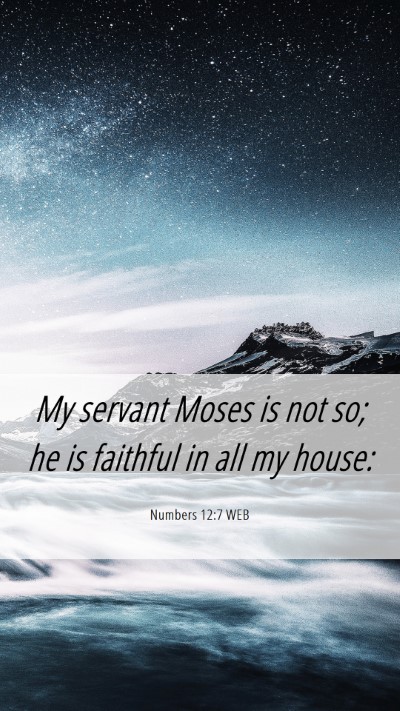 Picture 06 - Numbers 12:7 WEB Mobile Phone Wallpaper - My servant Moses is not so; he is faithful in all - Mobile Bible Verse Wallpaper