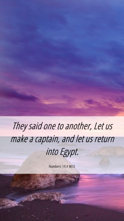 Picture 06 - Numbers 14:4 WEB Mobile Phone Wallpaper - They said one to another, Let us make a captain, - Mobile Bible Verse Wallpaper