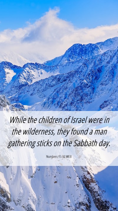 Picture 06 - Numbers 15:32 WEB Mobile Phone Wallpaper - While the children of Israel were in the - Mobile Bible Verse Wallpaper