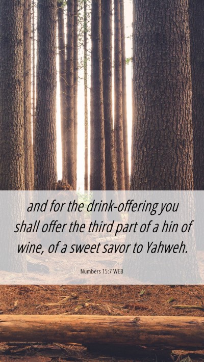 Picture 06 - Numbers 15:7 WEB Mobile Phone Wallpaper - and for the drink-offering you shall offer the - Mobile Bible Verse Wallpaper