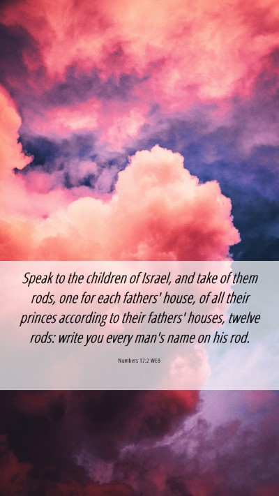 Picture 06 - Numbers 17:2 WEB Mobile Phone Wallpaper - Speak to the children of Israel, and take of them - Mobile Bible Verse Wallpaper