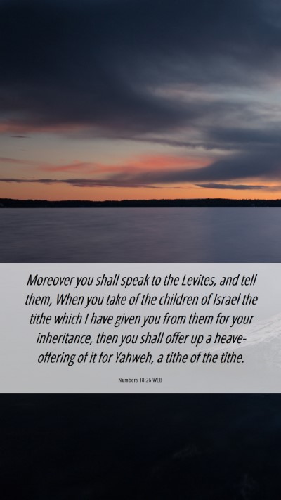 Picture 06 - Numbers 18:26 WEB Mobile Phone Wallpaper - Moreover you shall speak to the Levites, and tell - Mobile Bible Verse Wallpaper
