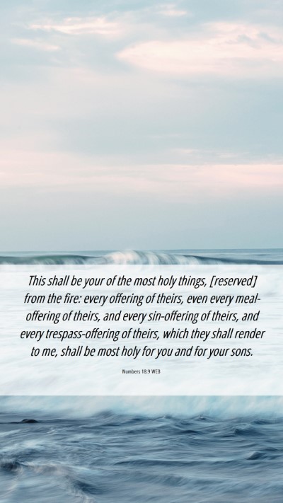 Picture 06 - Numbers 18:9 WEB Mobile Phone Wallpaper - This shall be your of the most holy things, - Mobile Bible Verse Wallpaper