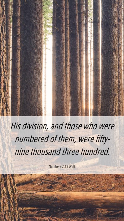 Picture 06 - Numbers 2:13 WEB Mobile Phone Wallpaper - His division, and those who were numbered of - Mobile Bible Verse Wallpaper