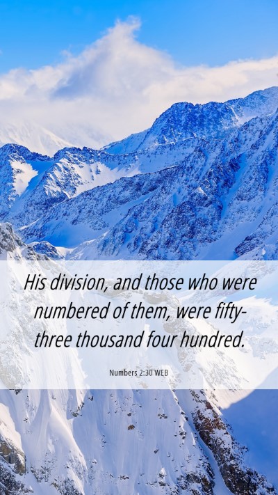 Picture 06 - Numbers 2:30 WEB Mobile Phone Wallpaper - His division, and those who were numbered of - Mobile Bible Verse Wallpaper