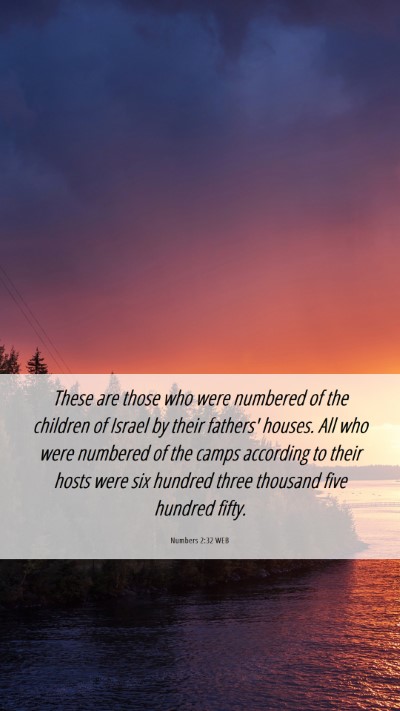 Picture 06 - Numbers 2:32 WEB Mobile Phone Wallpaper - These are those who were numbered of the children - Mobile Bible Verse Wallpaper