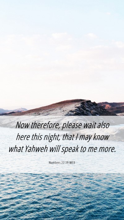 Picture 06 - Numbers 22:19 WEB Mobile Phone Wallpaper - Now therefore, please wait also here this night, - Mobile Bible Verse Wallpaper
