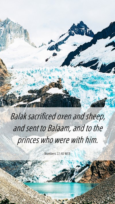 Picture 06 - Numbers 22:40 WEB Mobile Phone Wallpaper - Balak sacrificed oxen and sheep, and sent to - Mobile Bible Verse Wallpaper