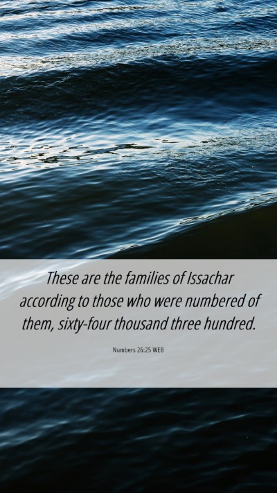 Picture 06 - Numbers 26:25 WEB Mobile Phone Wallpaper - These are the families of Issachar according to - Mobile Bible Verse Wallpaper