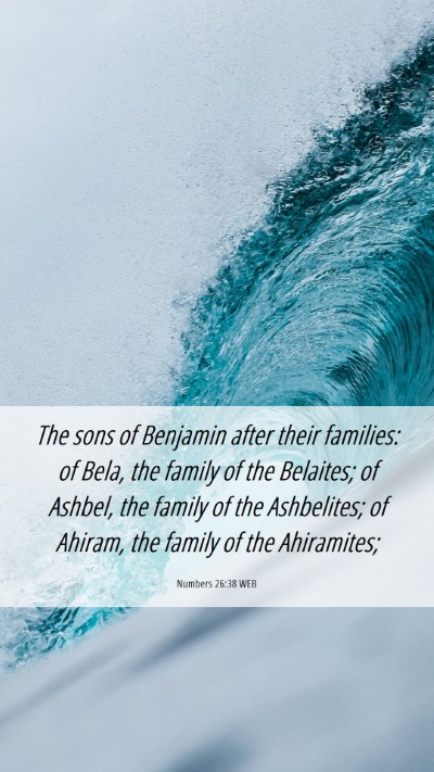 Picture 06 - Numbers 26:38 WEB Mobile Phone Wallpaper - The sons of Benjamin after their families: of - Mobile Bible Verse Wallpaper
