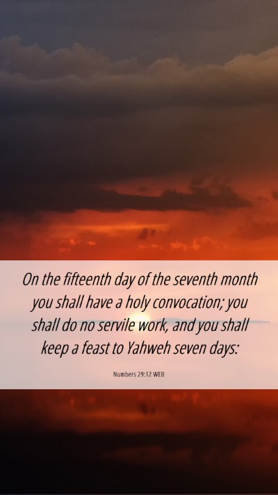 Picture 06 - Numbers 29:12 WEB Mobile Phone Wallpaper - On the fifteenth day of the seventh month you - Mobile Bible Verse Wallpaper