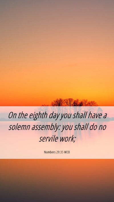Picture 06 - Numbers 29:35 WEB Mobile Phone Wallpaper - On the eighth day you shall have a solemn - Mobile Bible Verse Wallpaper