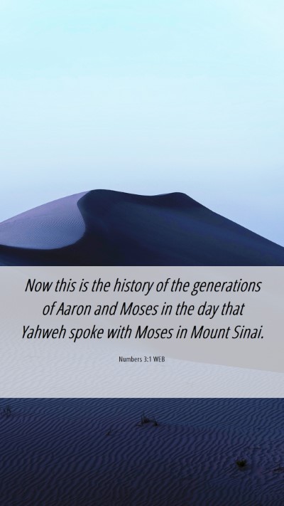 Picture 06 - Numbers 3:1 WEB Mobile Phone Wallpaper - Now this is the history of the generations of - Mobile Bible Verse Wallpaper