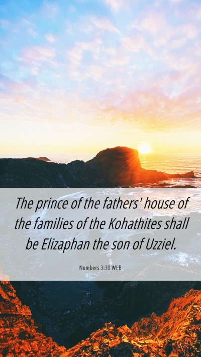 Picture 06 - Numbers 3:30 WEB Mobile Phone Wallpaper - The prince of the fathers' house of the families - Mobile Bible Verse Wallpaper