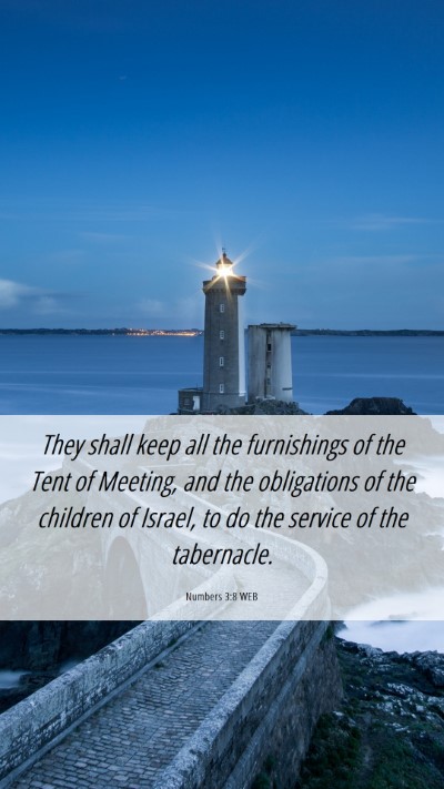 Picture 06 - Numbers 3:8 WEB Mobile Phone Wallpaper - They shall keep all the furnishings of the Tent - Mobile Bible Verse Wallpaper