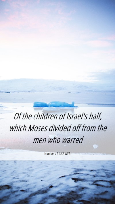 Picture 06 - Numbers 31:42 WEB Mobile Phone Wallpaper - Of the children of Israel's half, which Moses - Mobile Bible Verse Wallpaper
