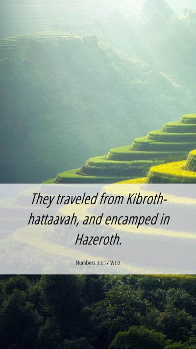 Picture 06 - Numbers 33:17 WEB Mobile Phone Wallpaper - They traveled from Kibroth-hattaavah, and - Mobile Bible Verse Wallpaper