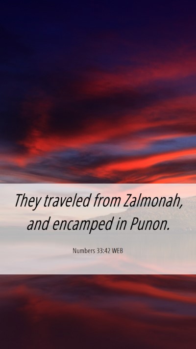 Picture 06 - Numbers 33:42 WEB Mobile Phone Wallpaper - They traveled from Zalmonah, and encamped in - Mobile Bible Verse Wallpaper