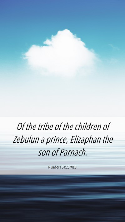 Picture 06 - Numbers 34:25 WEB Mobile Phone Wallpaper - Of the tribe of the children of Zebulun a prince, - Mobile Bible Verse Wallpaper