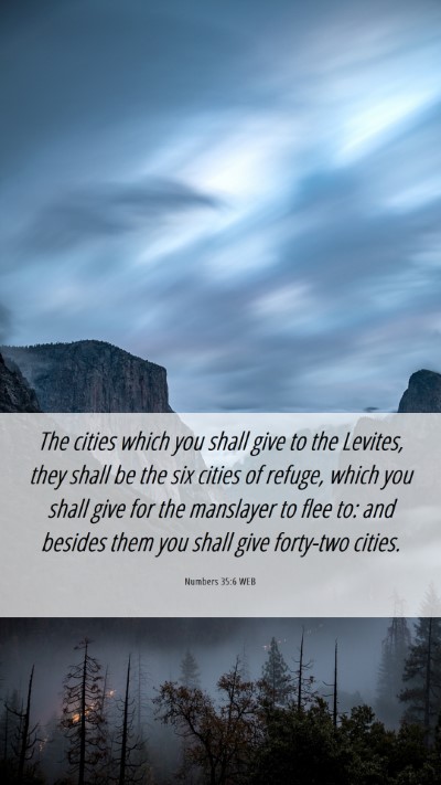 Picture 06 - Numbers 35:6 WEB Mobile Phone Wallpaper - The cities which you shall give to the Levites, - Mobile Bible Verse Wallpaper