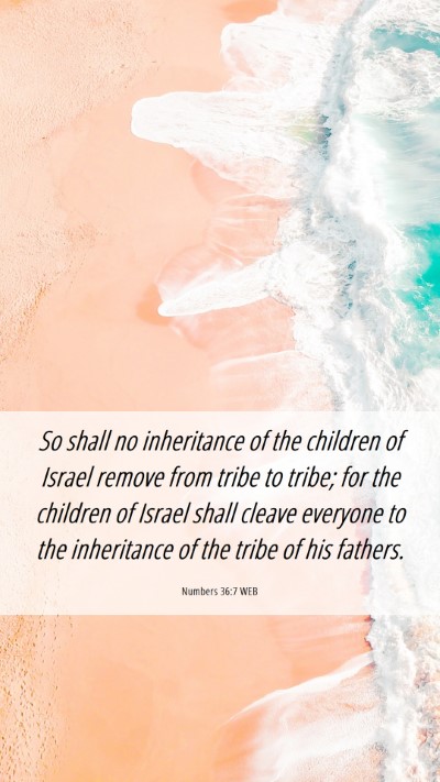Picture 06 - Numbers 36:7 WEB Mobile Phone Wallpaper - So shall no inheritance of the children of Israel - Mobile Bible Verse Wallpaper