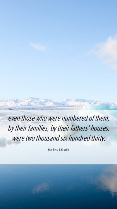 Picture 06 - Numbers 4:40 WEB Mobile Phone Wallpaper - even those who were numbered of them, by their - Mobile Bible Verse Wallpaper