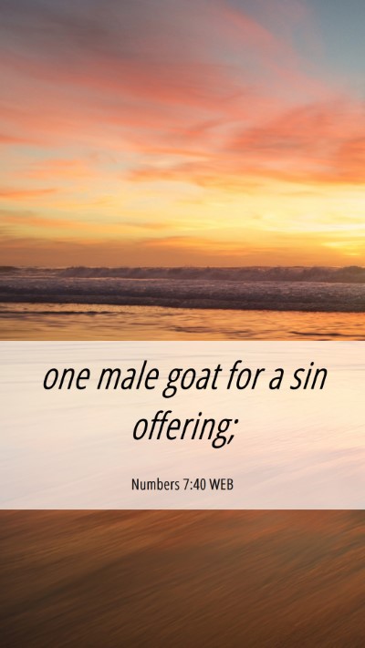 Picture 06 - Numbers 7:40 WEB Mobile Phone Wallpaper - one male goat for a sin - Mobile Bible Verse Wallpaper