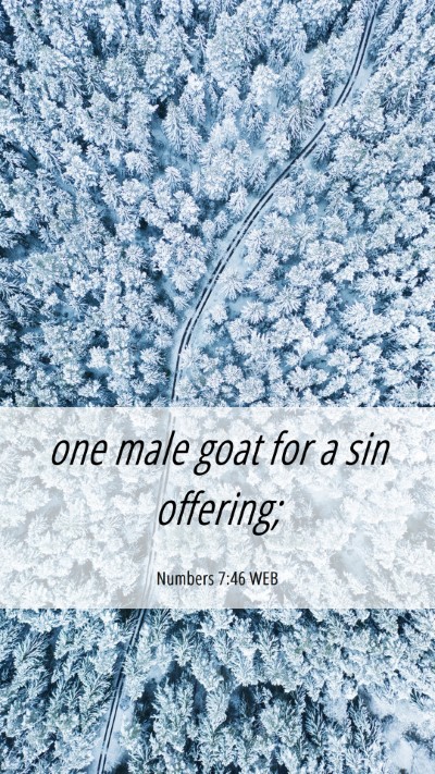 Picture 06 - Numbers 7:46 WEB Mobile Phone Wallpaper - one male goat for a sin - Mobile Bible Verse Wallpaper