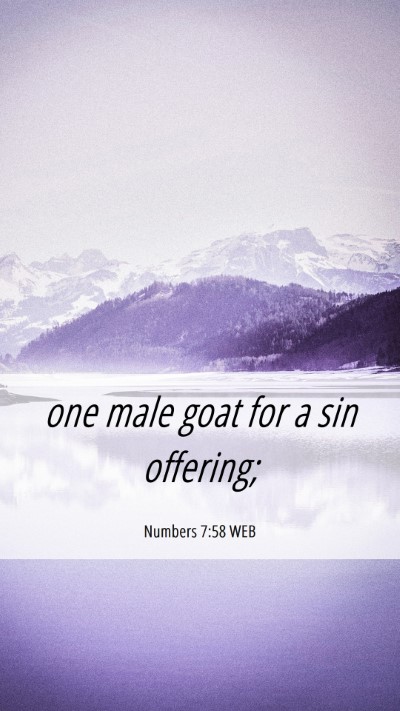 Picture 06 - Numbers 7:58 WEB Mobile Phone Wallpaper - one male goat for a sin - Mobile Bible Verse Wallpaper