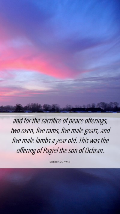 Picture 06 - Numbers 7:77 WEB Mobile Phone Wallpaper - and for the sacrifice of peace offerings, two - Mobile Bible Verse Wallpaper