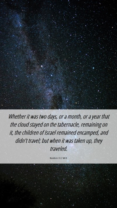 Picture 06 - Numbers 9:22 WEB Mobile Phone Wallpaper - Whether it was two days, or a month, or a year - Mobile Bible Verse Wallpaper