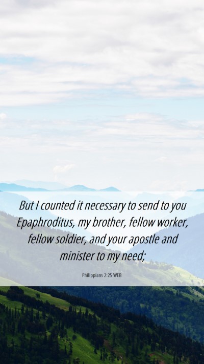 Picture 06 - Philippians 2:25 WEB Mobile Phone Wallpaper - But I counted it necessary to send to you - Mobile Bible Verse Wallpaper